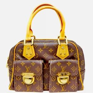 Louis Vuitton M40026 Manhattan Pm Handbag Monogram Canvas Authentic